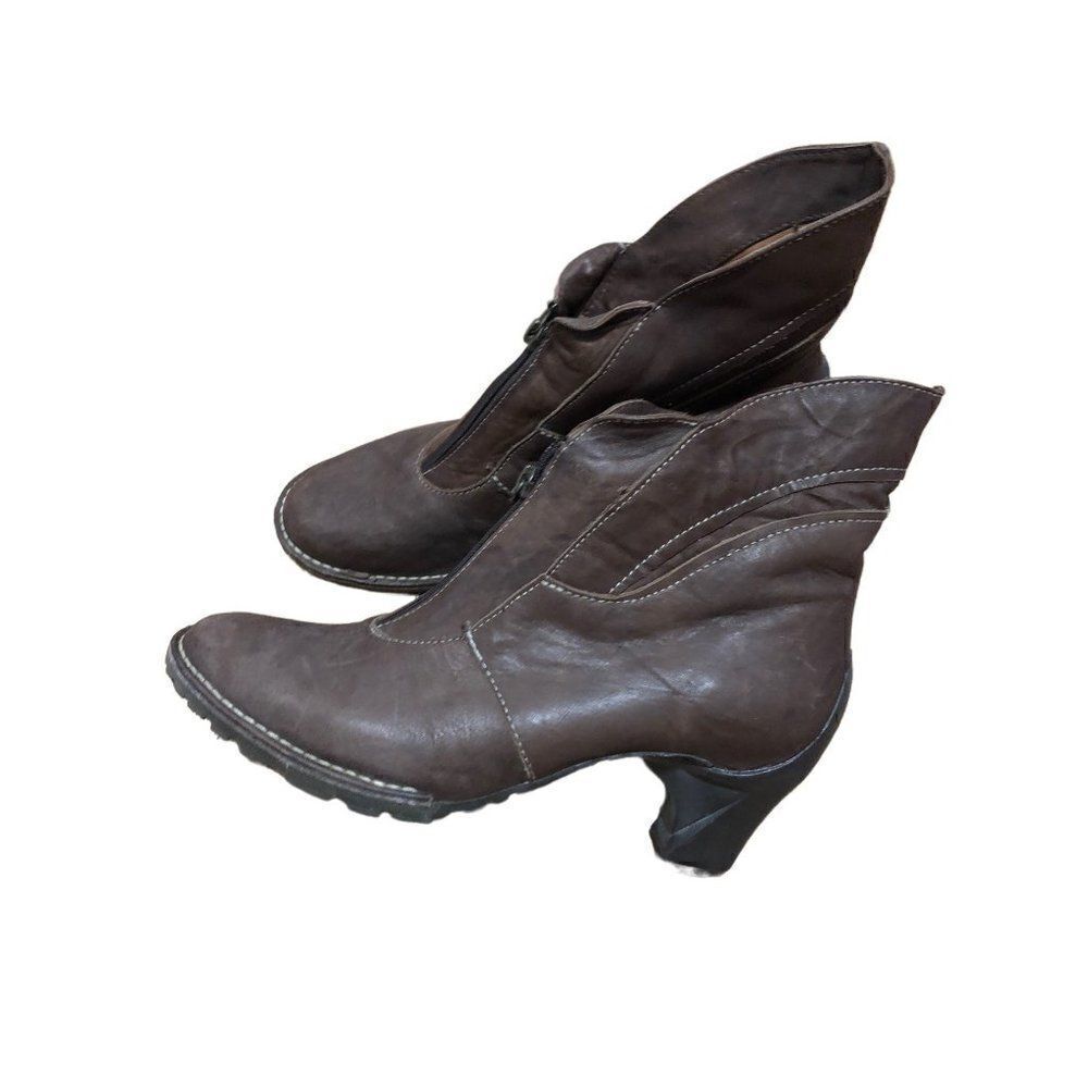 Sergio Tomani Womens Ankle Booties Leather Brown 41